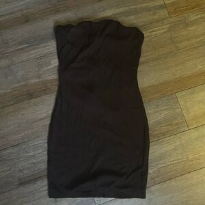 brown mini bodycon dress